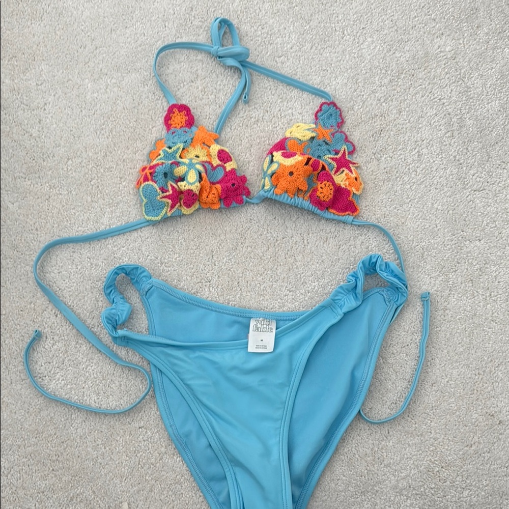 Wild Fable Orange and Pink Bikini Set